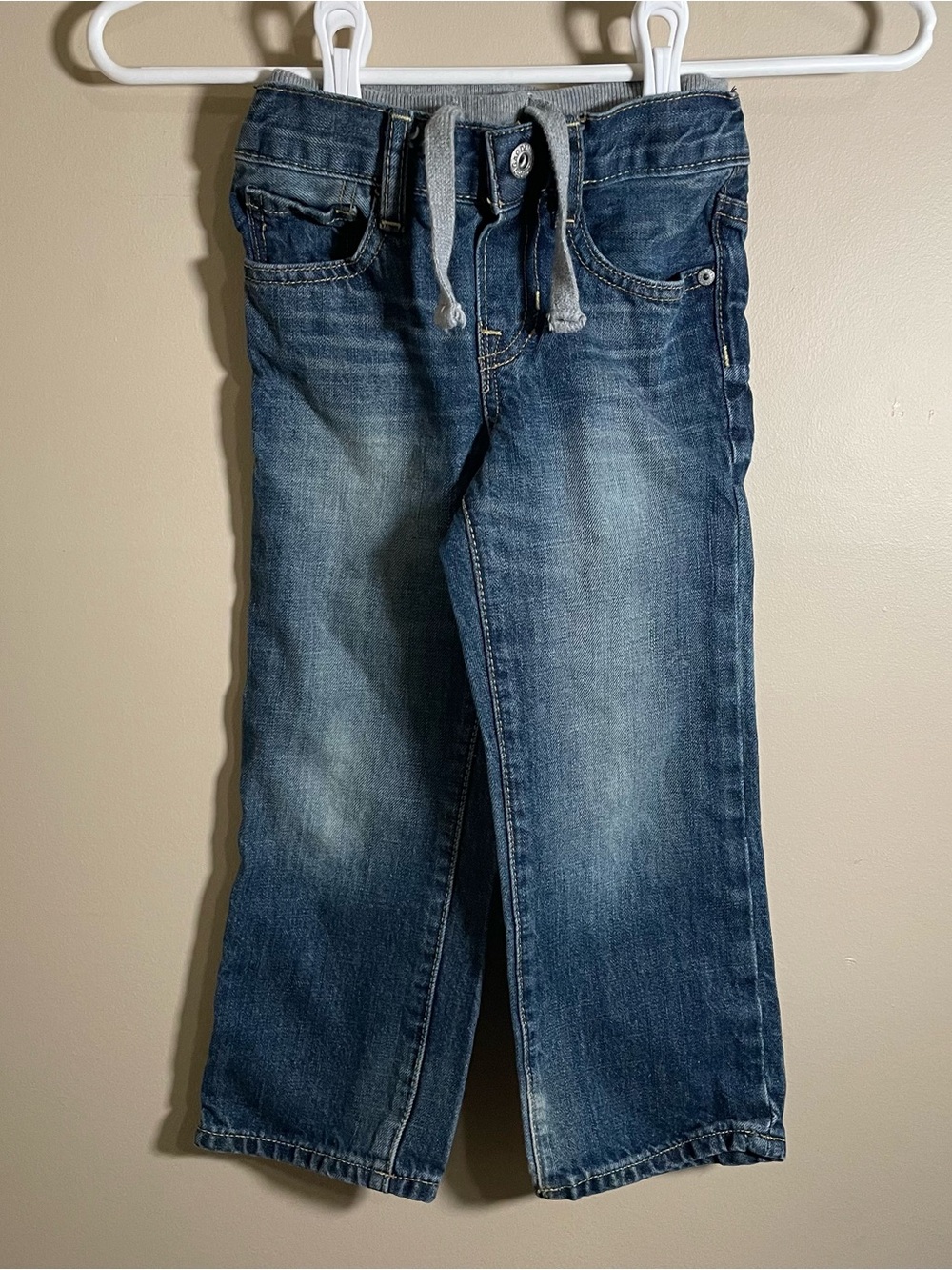 GAP Toddler Boys' Blue Pull-On Jeans with Drawstring Waist